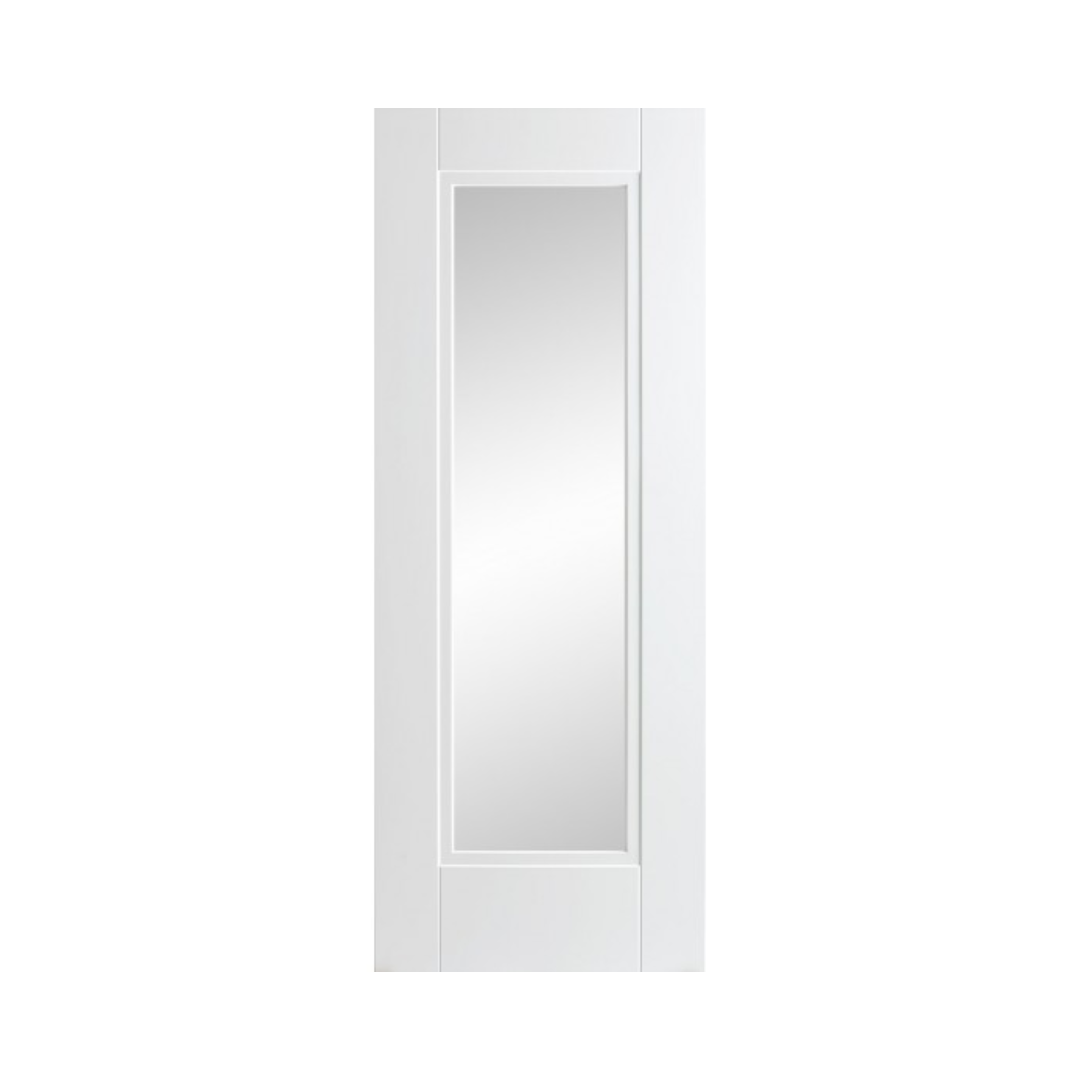 Eindhoven 1 Panel Clear Glass Shaker Door