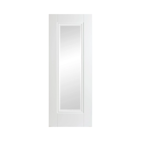 Eindhoven 1 Panel Frosted Glass Shaker Door Clear Bevel