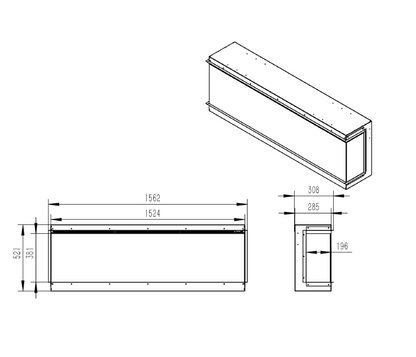 Firewave 1500 electric fire - detail
