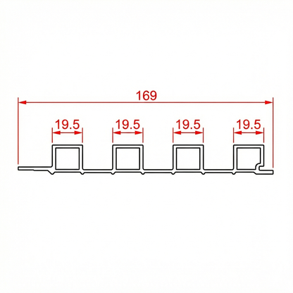 Fluted Slat Wall Panelling Diagram