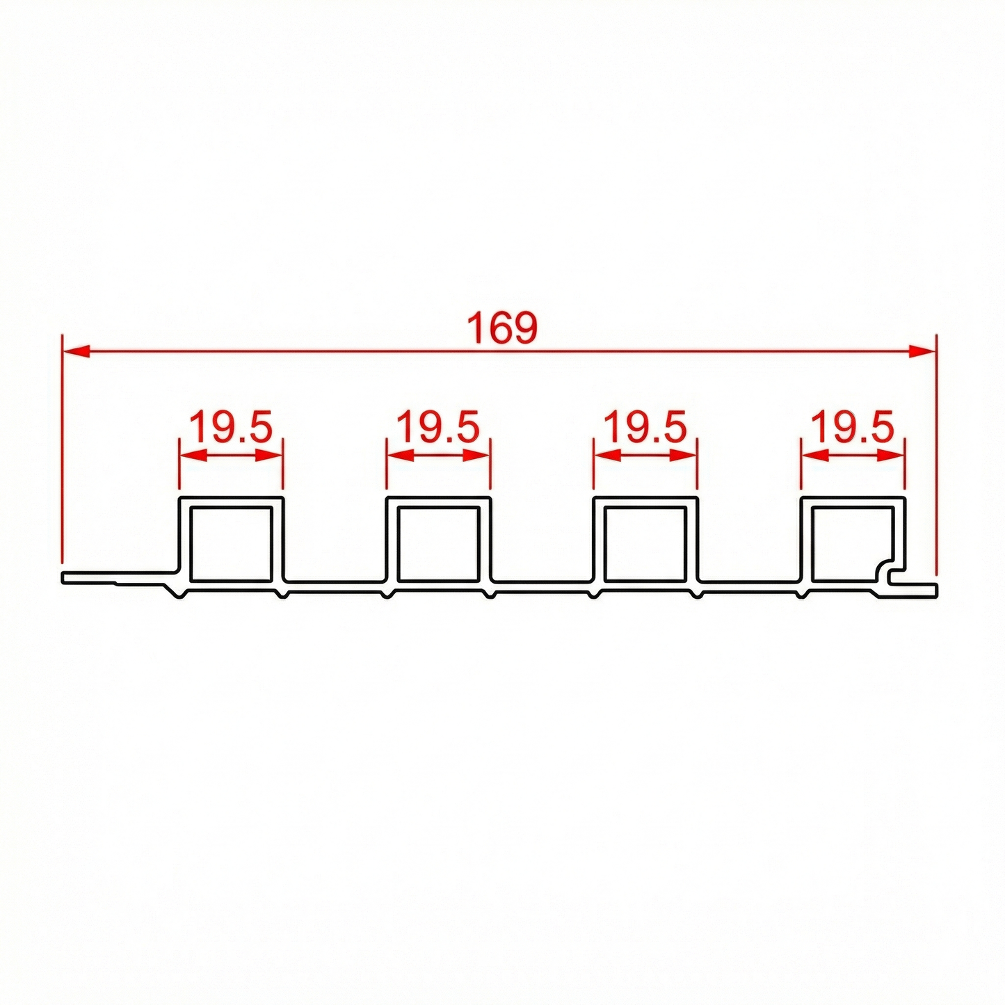 Fluted Slat Wall Panelling Diagram