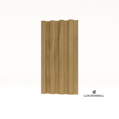 Fluted slat wall panelling Amsterdam Walnut - detail