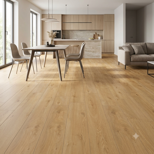 Fourteen Solid 4V Macro Oak Silver Laminate Flooring