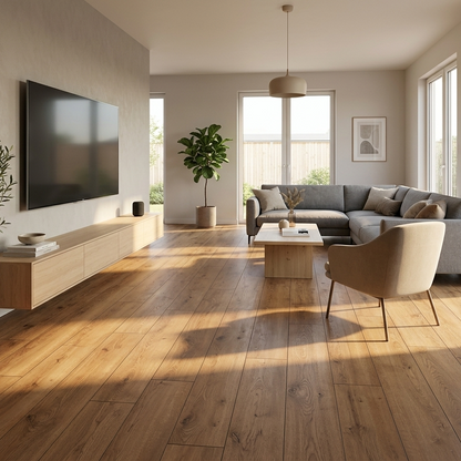 Fourteen Solid 4V Mountain Oak Gold Laminate Flooring