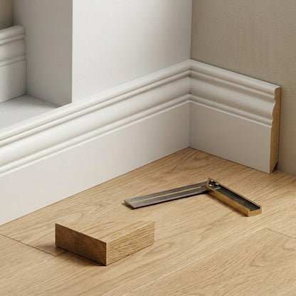 Georgian primed skirting - installed