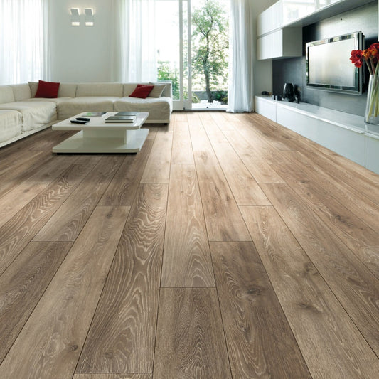 Laminate Flooring Long Board Riverstone Oak 12mm