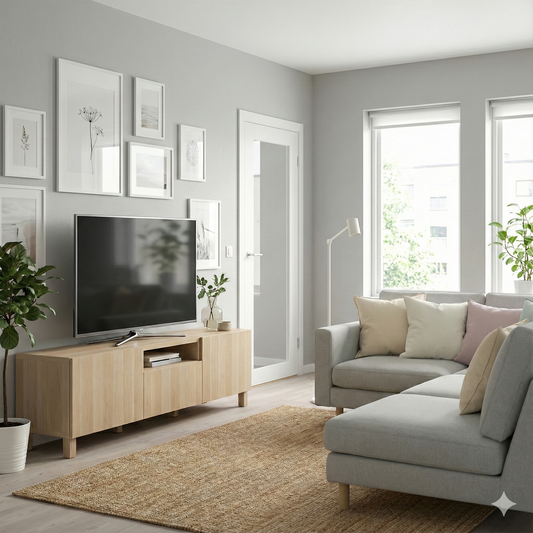 Shaker White  Internal Wooden Clear Glass Door PreFinished