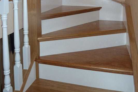 Cladding winder step - installed with painted risers