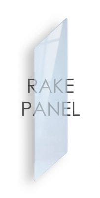 Stairs glass panels - rake panel