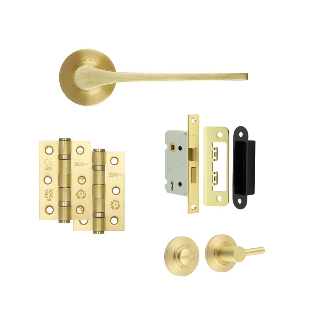 Hamburg Door Internal Satin Gold Handle