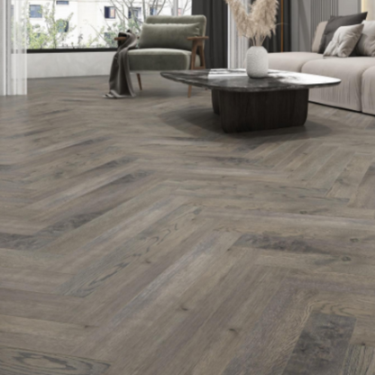 American Walnut herringbone flooring 12mm - close-up