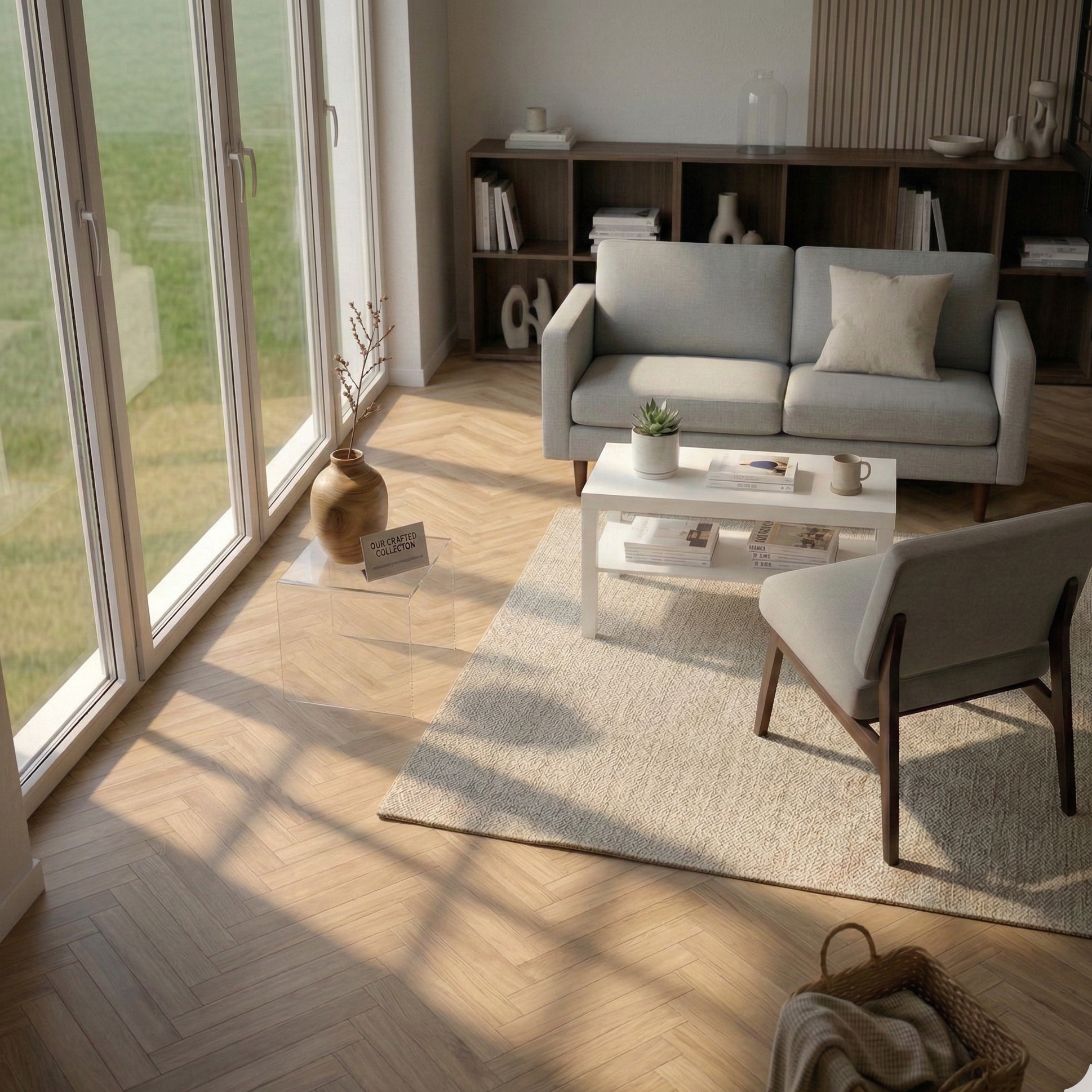 Herringbone laminate flooring American Oak 12mm AC5 - main image