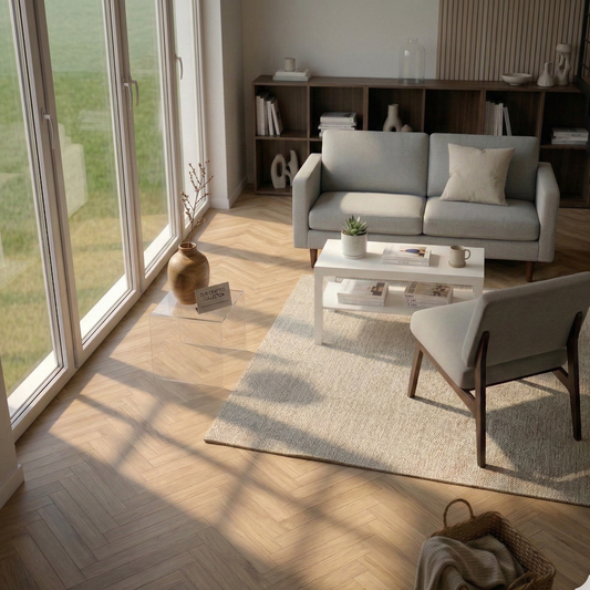 Herringbone laminate flooring American Oak 12mm AC5 - main image