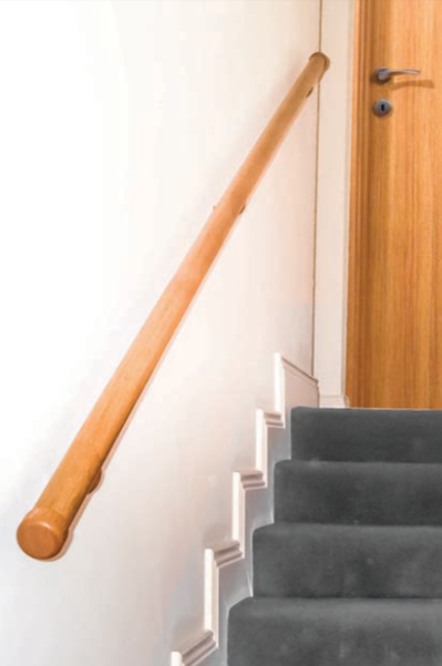 Infinity round handrail 45mm White Oak