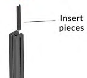 Composite fencing post insert pieces - stone grey