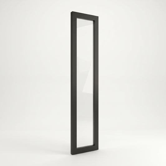 Internal Door Side Panel Black with Clear Glass With Door Hearo Image