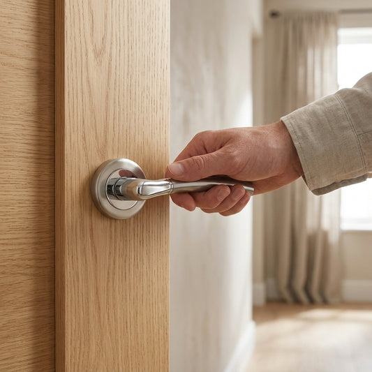 Internal Wooden Door Handle Satin Nickle Rome