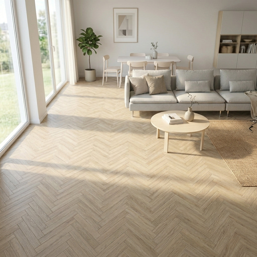 London Oak SPC Waterproof Flooring Herringbone
