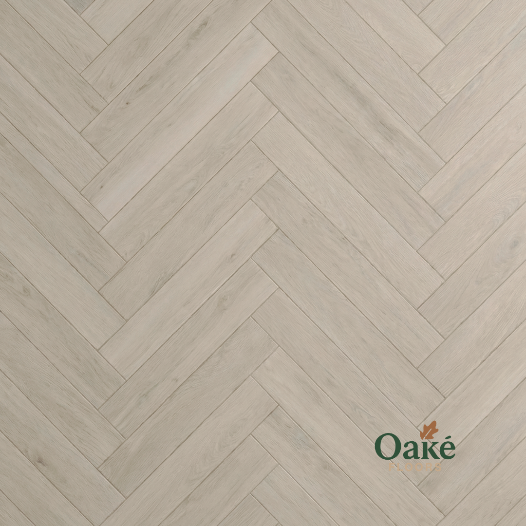 London Oak SPC waterproof herringbone flooring - lifestyle