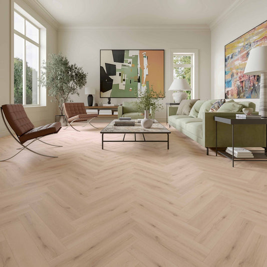 MILANO HERRINGBONE CAMPAGNA OAK LAMINATE FLOORING AC5