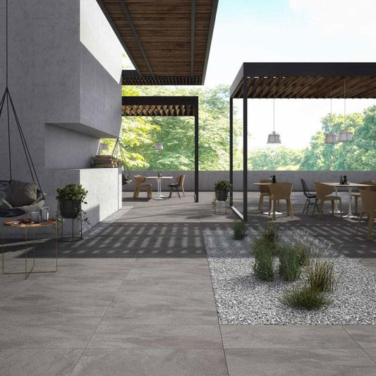 Miraj Grey 20mm Outdoor Porcelain Tiles & Paving