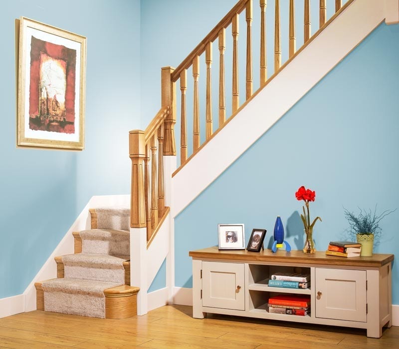 Paris newel post - installed with spindles