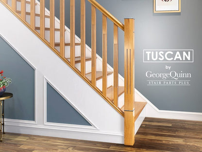 Stair spindles Tuscan fluted square - close-up