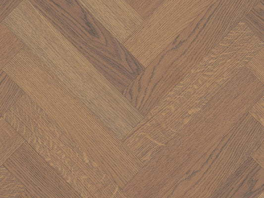 90mm x 450mm Herringbone Oak Lille stained brushed hardwax oiled engineered oak flooring