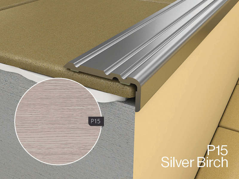 Edge floor profile in Silver Birch