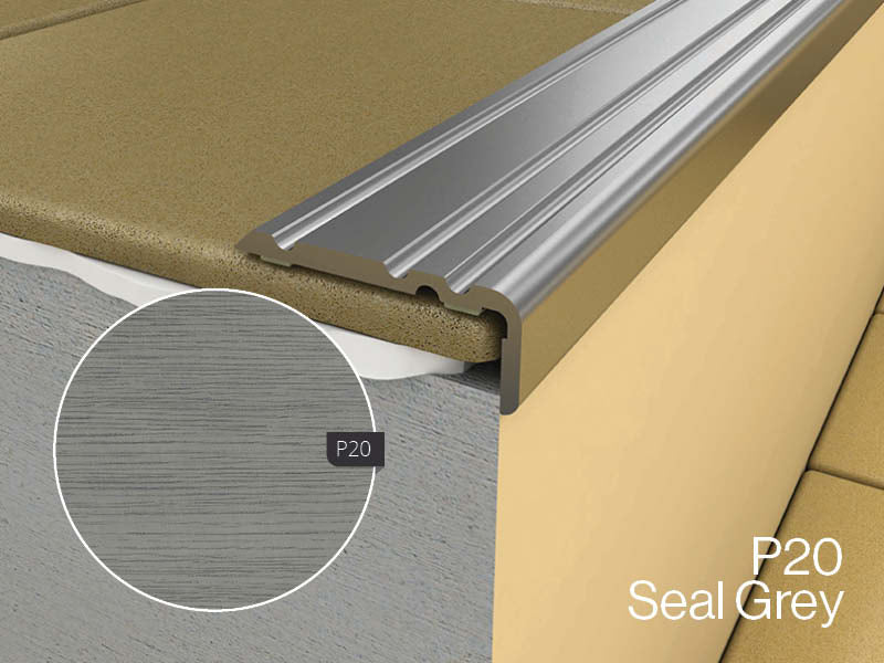 Edge floor profile in Seal Grey