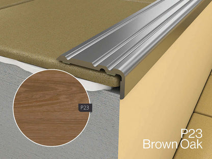 Edge floor profile in Brown Oak