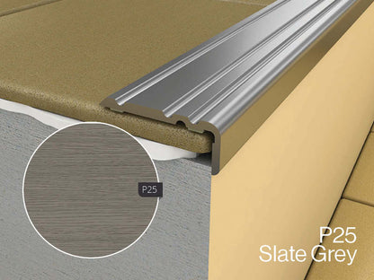 Edge floor profile in Slate Grey