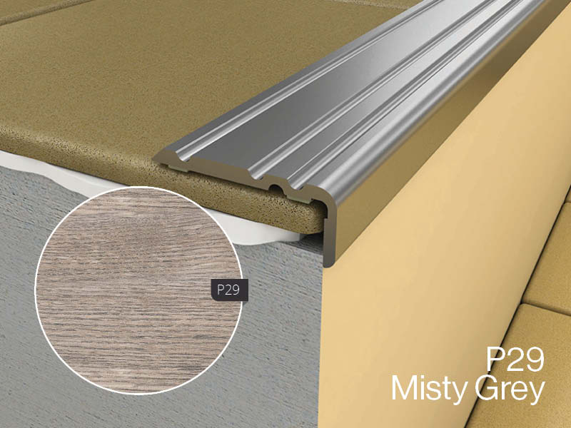 Edge floor profile in Misty Grey