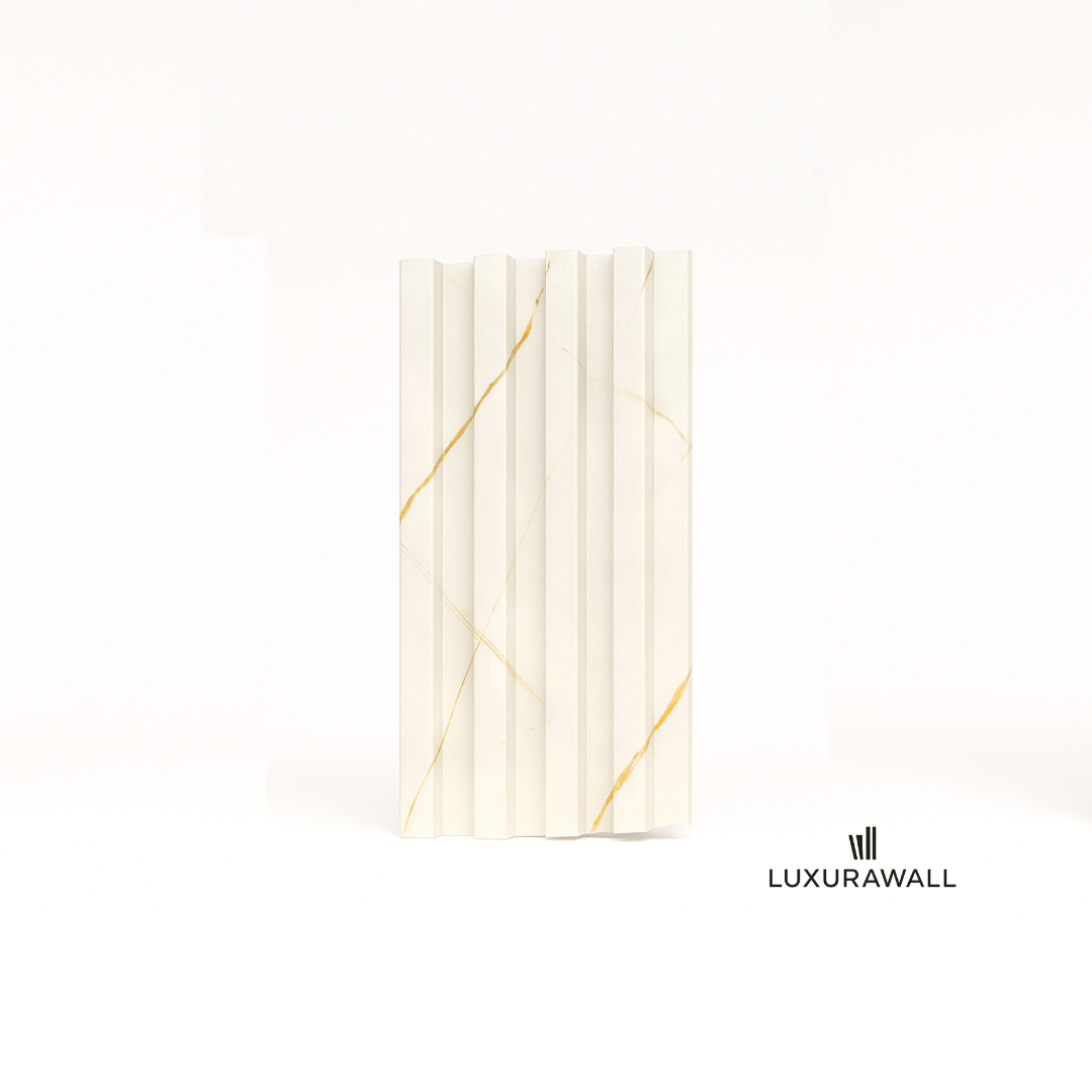 Fluted slat wall panelling Paris Beige - detail