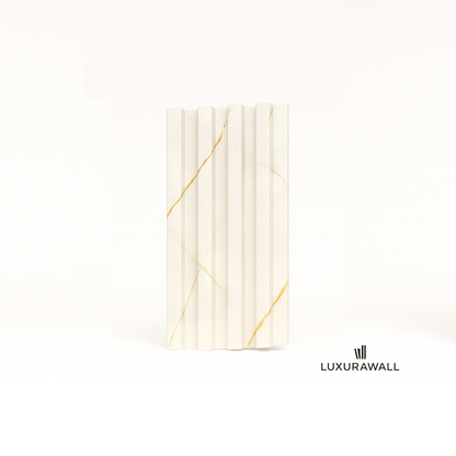 Fluted slat wall panelling Paris Beige - detail