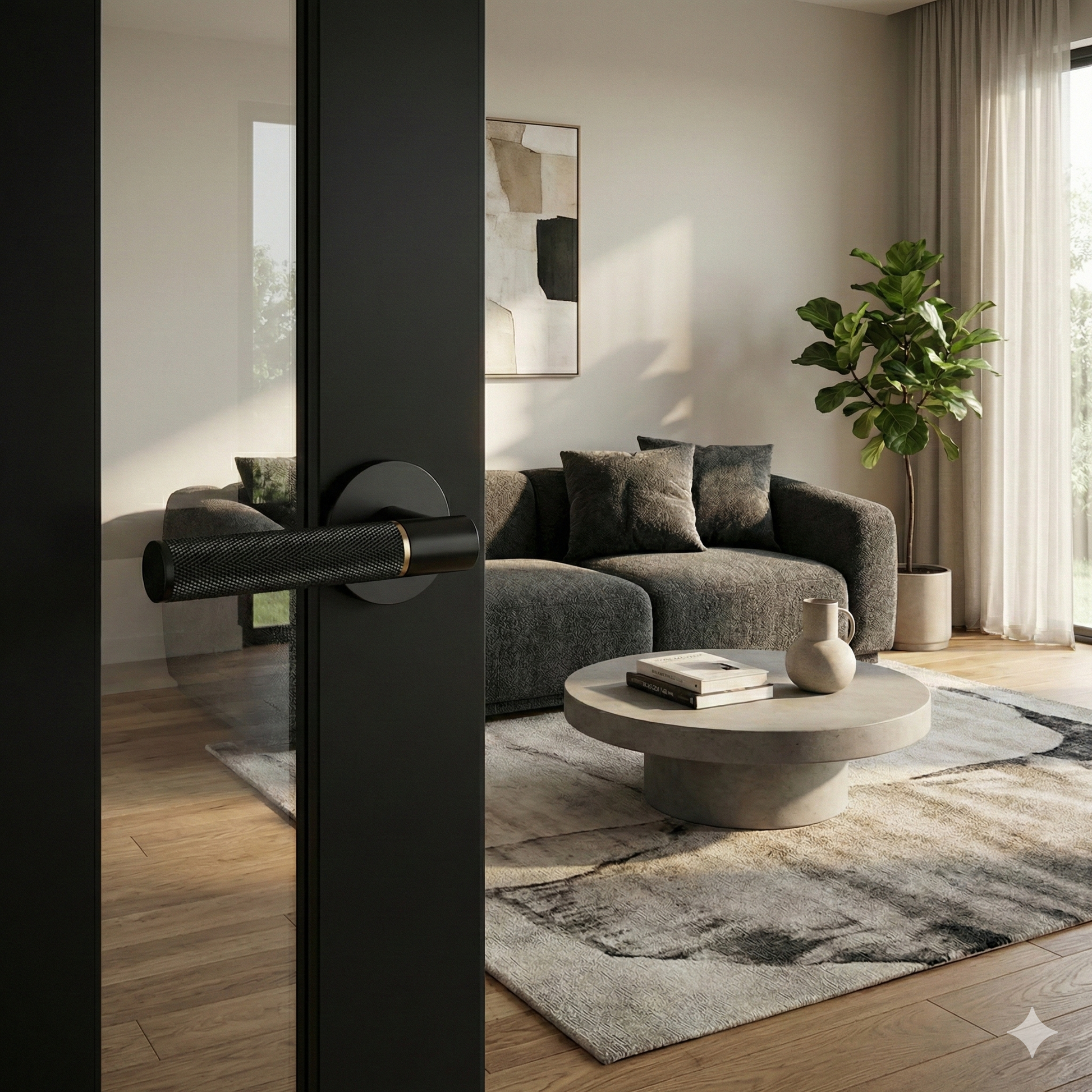 Paris Matt Black and Gold Internal Door Handle Sets