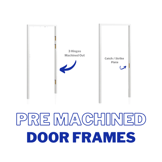 Pre-machined door frames primed white