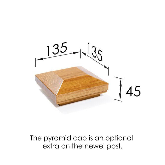 Newel Post Stairs Caps Pyramid