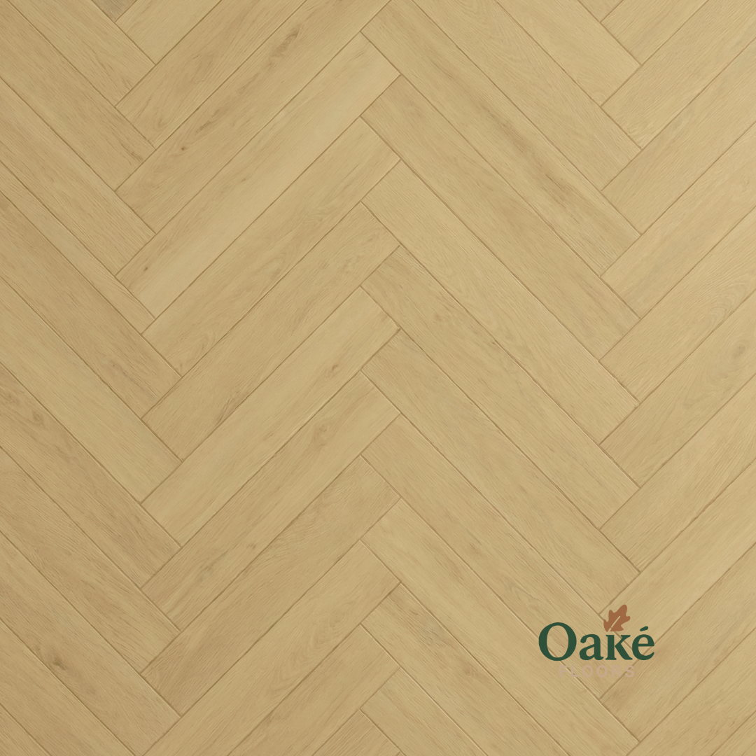 American Oak SPC herringbone flooring - detail
