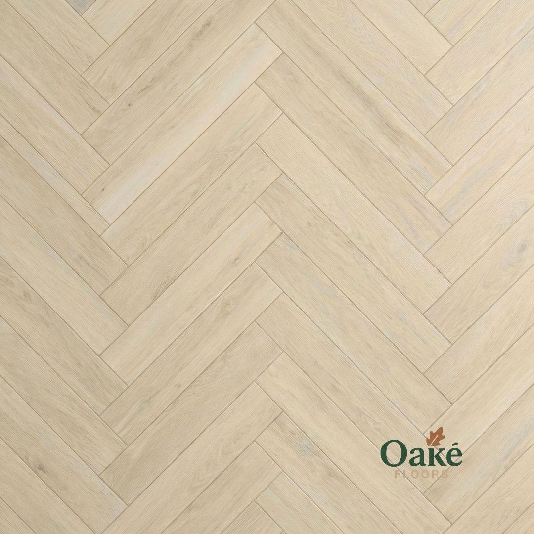 Canadian Oak SPC herringbone flooring - detail
