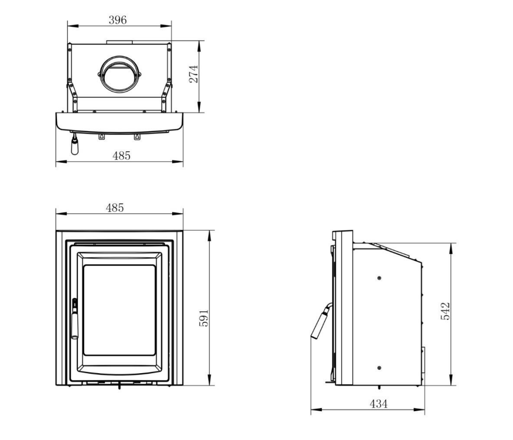 Heat Design V2 5kw Inset Stove