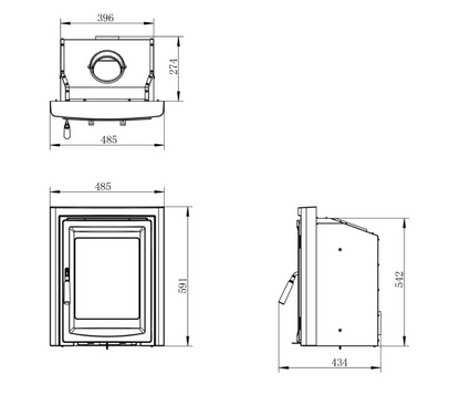 Heat Design V2 5kw Inset Stove