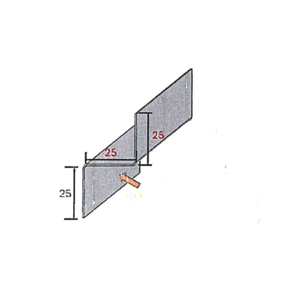 Standing seam steel cladding profile trim - secret fix zed bar