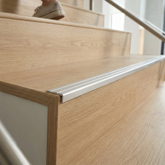 Self-adhesive aluminium edge floor profile, 25 x 10 x 1800mm