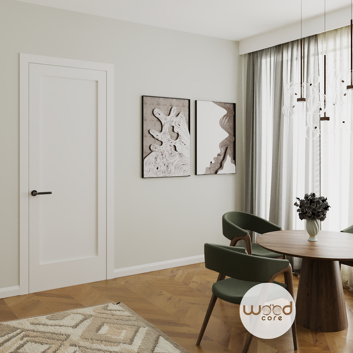 Shaker White Internal Wooden Door