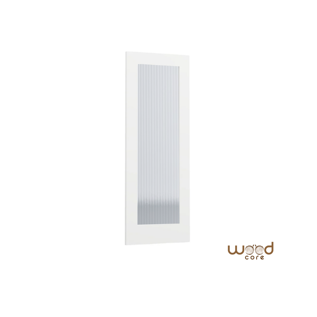 Shaker White Primed Internal Wooden Reeded Glass WC15GR