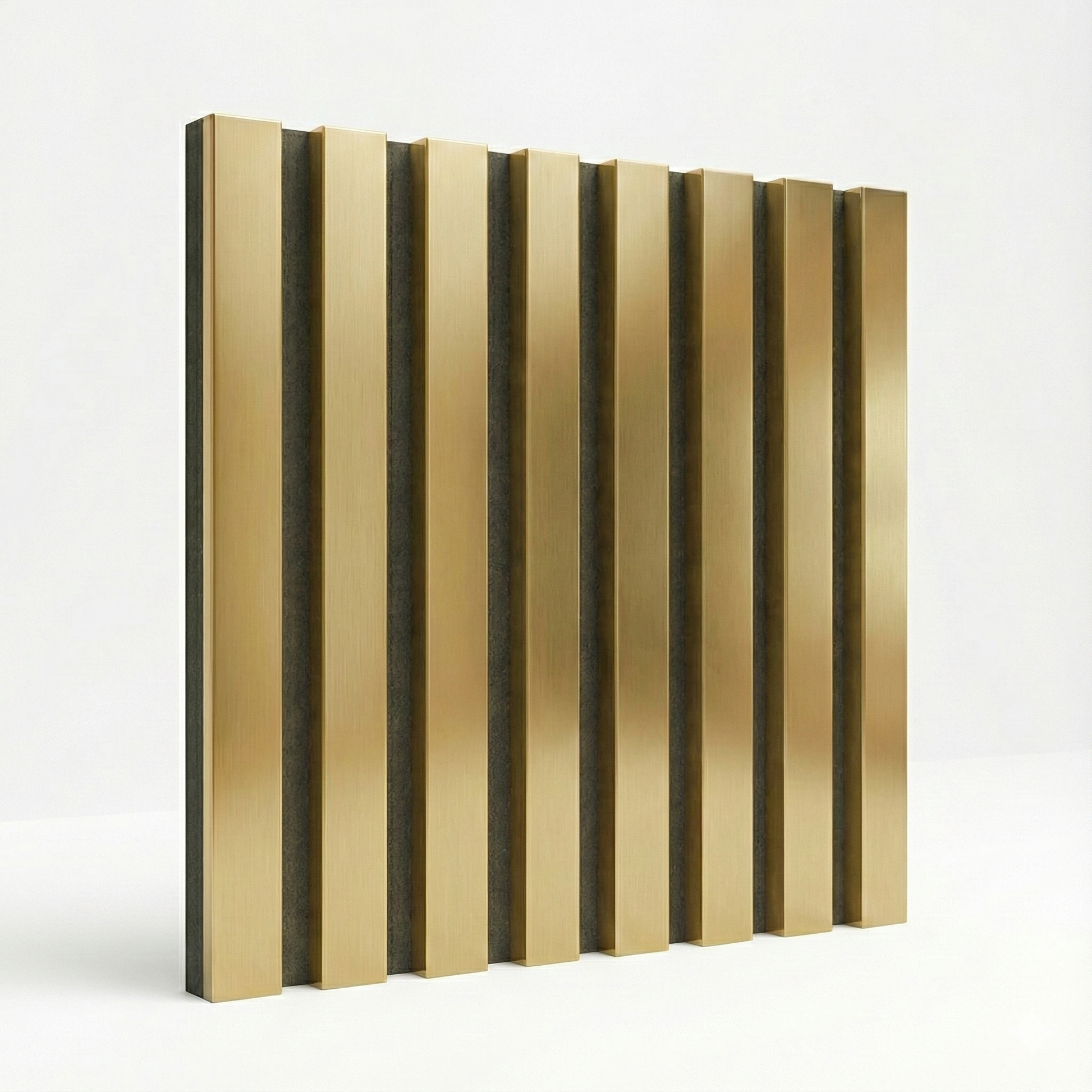 Slat Acoustic Wall Paneling Gold Sqaure