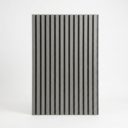 Slat Acoustic Wall Paneling Grey Lifestyle Whitebackround