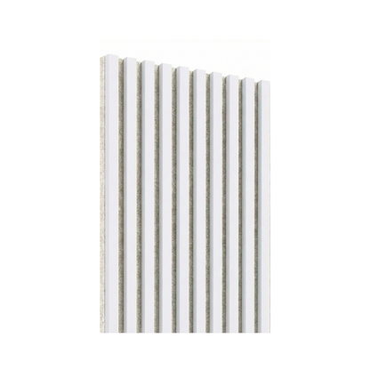 Slat Acoustic Wall Paneling White Beige Felt Square