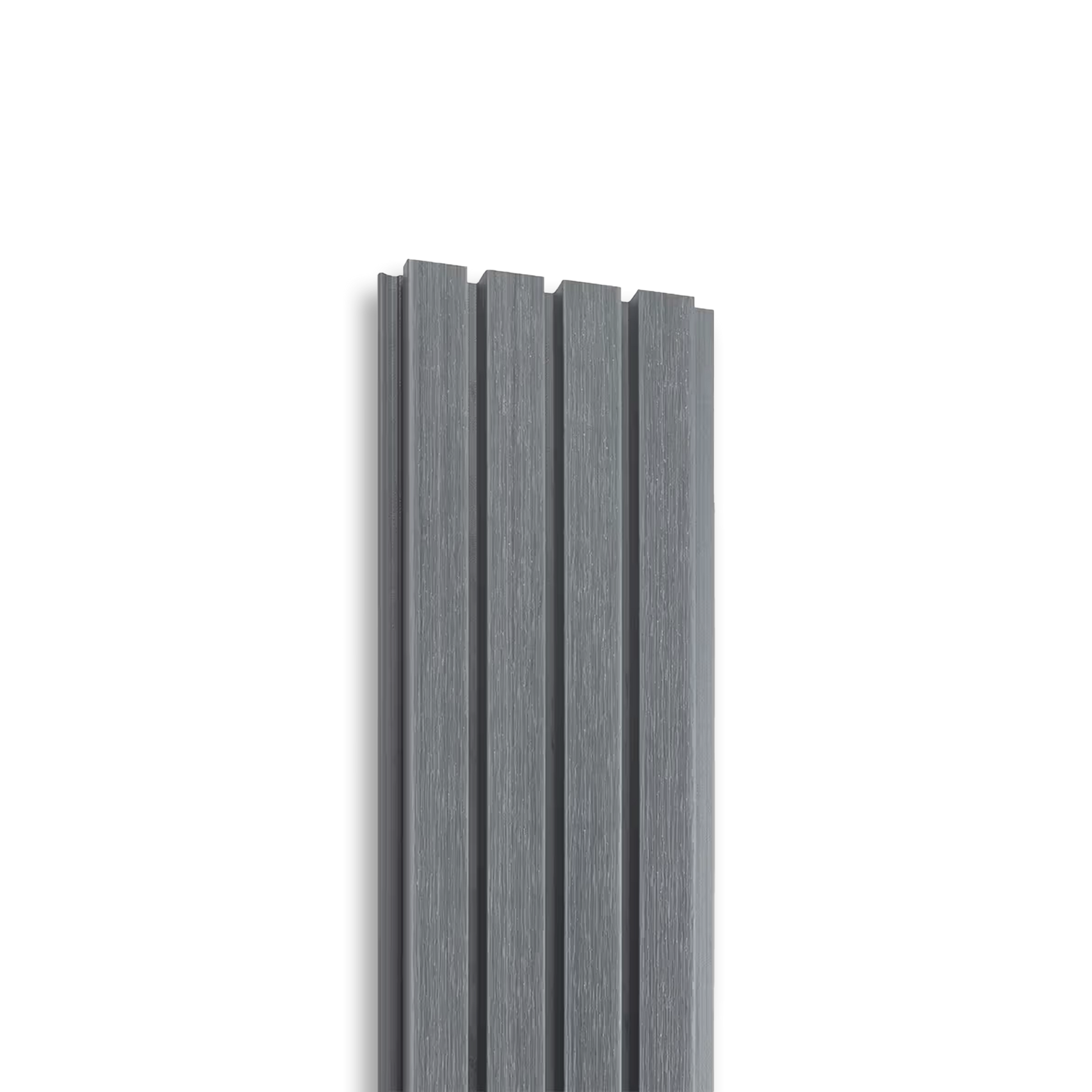 Composite Cladding Slatted Stone Grey